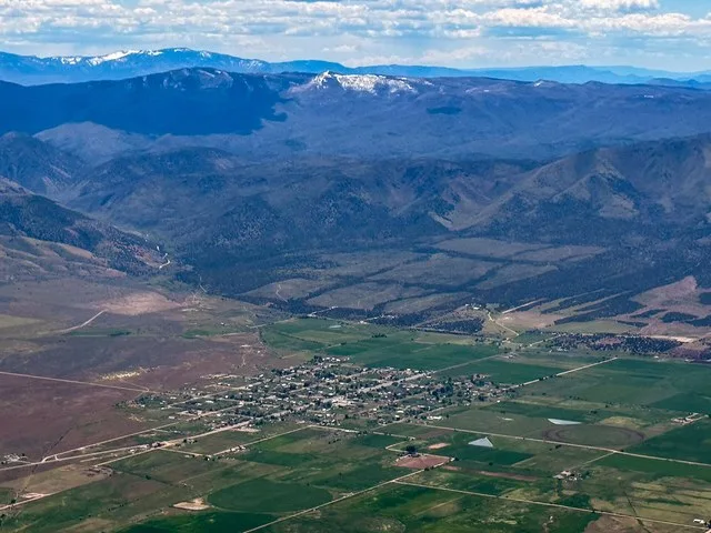 Kanosh, Utah from overhead