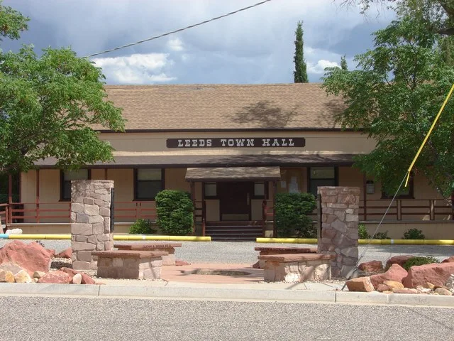 The town hall for Leeds, Utah