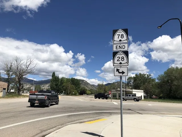 The eastern end of Utah route 78, at its junction with Utah route 28 in the town of Levan, Juab County