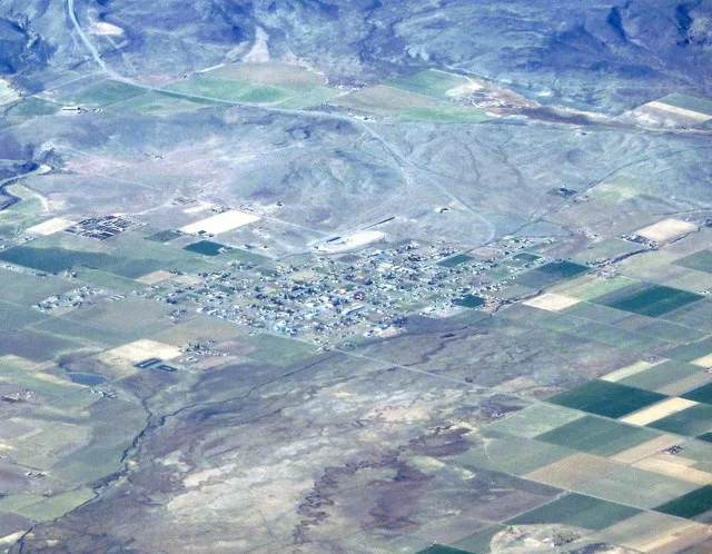 Aerial photograph of Loa, Utah , USA.