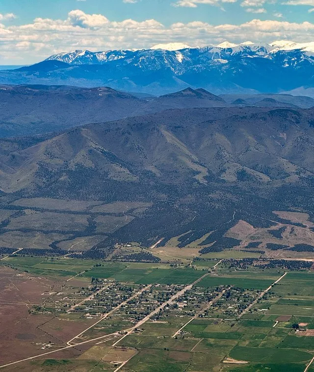 Meadow, Utah from overhead