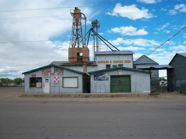 An agricultural building in Myton, Utah .