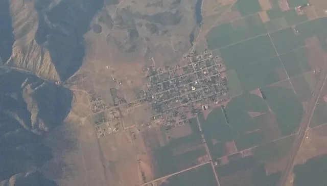 Aerial view of Paragonah, Utah.