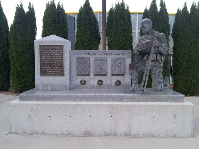 This beautiful statue is visible to the public who visit the quiet town, Providence, Utah