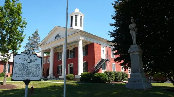 The Clarke County Courthouse in Berryville, Virginia