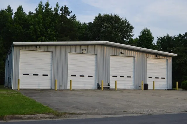 Front of the Branchville town hall and fire station, located at 15310 Broad Street ( State Route 186 ) in Branchville , Virginia , United States .