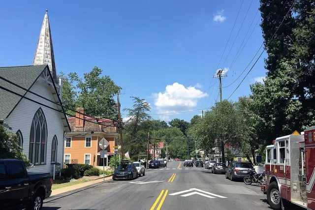 A view down Main Street in Clifton, Virginia
