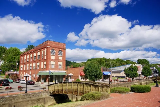 Buildings along Front Street in Coeburn, Virginia, United States.