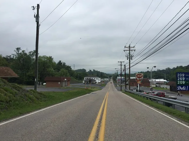 View north along Craig Street (Virginia State Route 42) near Cherry Street in Craigsville, Augusta County, Virginia