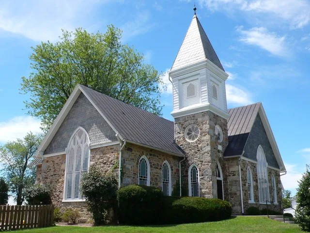 The Harmony United Methodist Church in Hamilton, Va. A beautiful building in this small Virginia town.