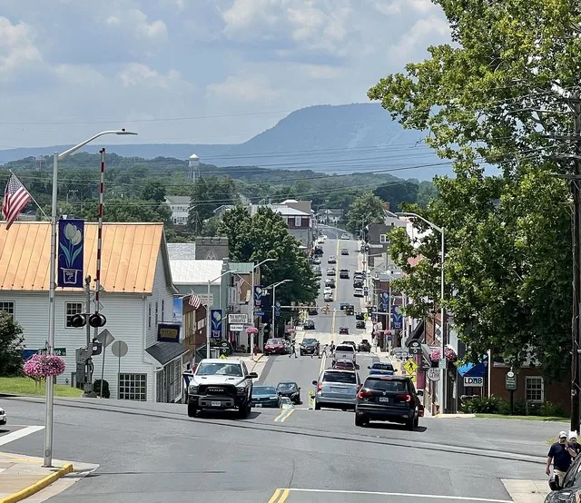 Looking westward toward downtown Luray, Virginia