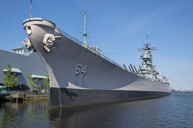 The Wisconsin Battleship in Norfolk, VA