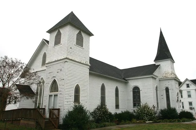 The historic Painter-Garrisons United Methodist Church, founded in 1784 by Bishop Francis Asbury.