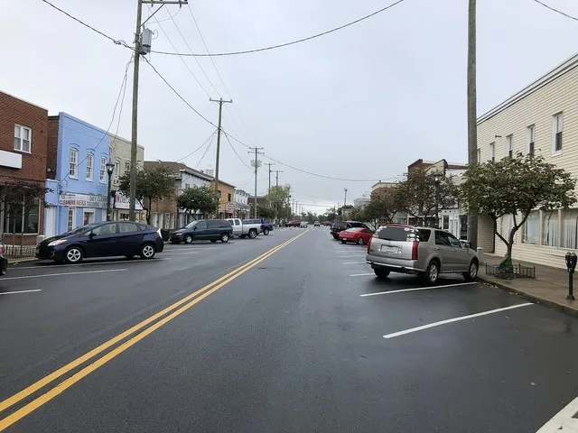 View southeast along Potomac Avenue at C Street in Quantico, Prince William County, Virginia