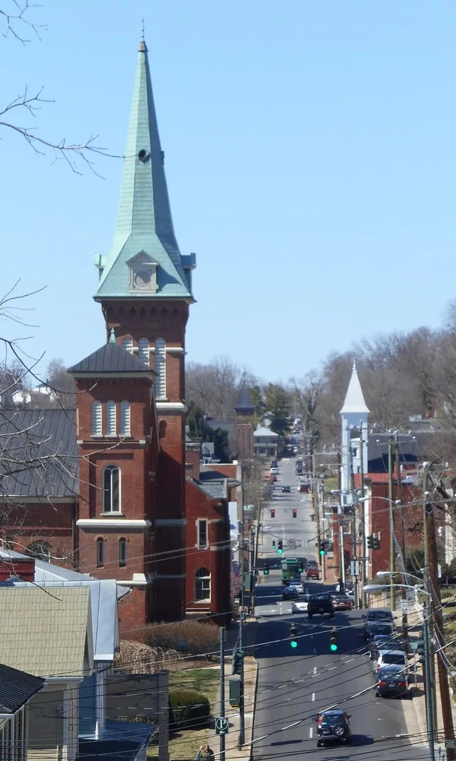Frederick Street, looking west from Coalter Street, Staunton, Virginia