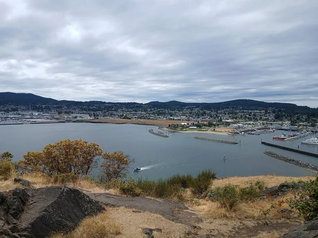 The city and port of Anacortes, Washington as seen from Cap Sante.