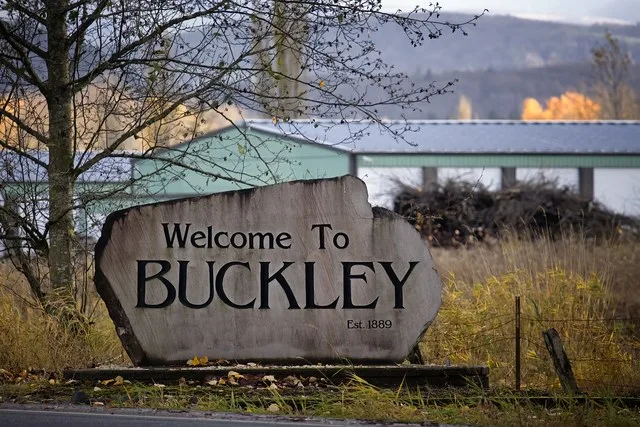 Buckley Welcome Sign. Buckley is a city in Pierce County, Washington, United States.