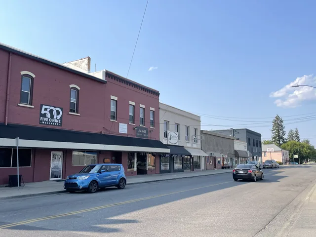 Buildings in Downtown Deer Park along Main Street the block north of Crawford. August 20, 2022.