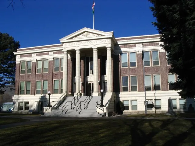 The Grant County Courthouse in Ephrata, Washington State built in 1917. It was listed on the National Register of Historic Places in 1975. NRHP Ref. #75001850