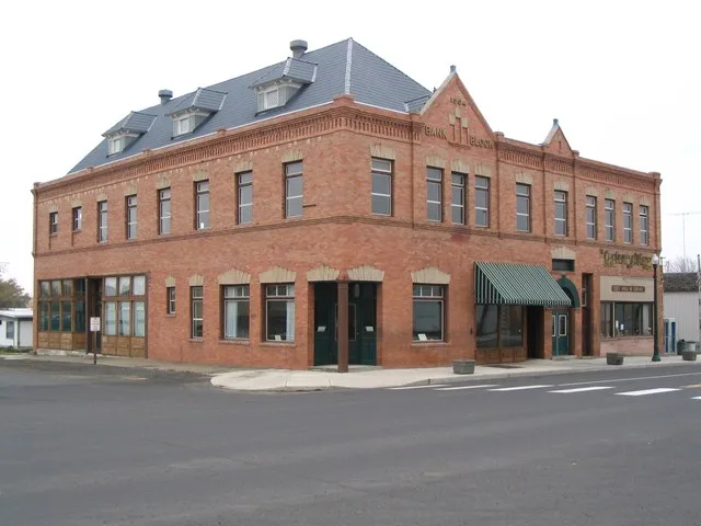 Harrington Bank Block and Opera House, Harrington, Washington. This building is listed on the National Register of Historic Places.