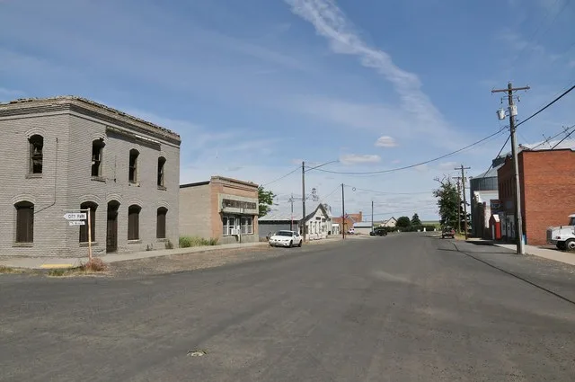 Willard Street in the small town of Hartline, Washington , looking east from Chelan Street.