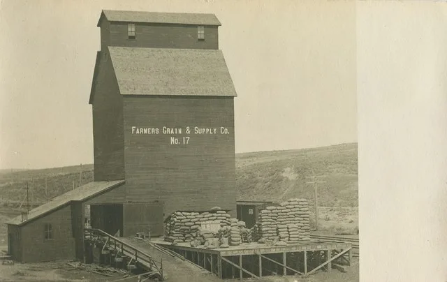 FARMERS GRAIN & SUPPLY CO. No. 17 Date: Circa 1910 Source Type: Postcard Printer, Publisher, Photographer: Velox Postmark: None Collection: Steven R. Shook Remark: This elevator s...