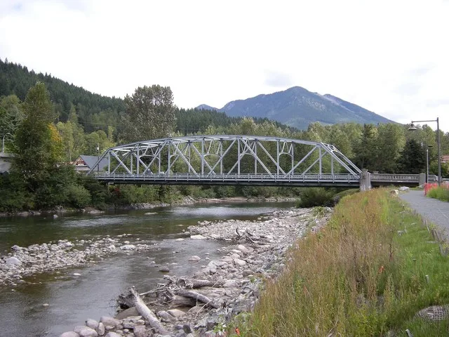 Bridge over the Skykomish River, Skykomish, Washington.