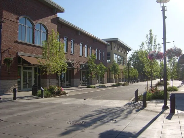 Image of downtown Washougal, Washington facing west.
