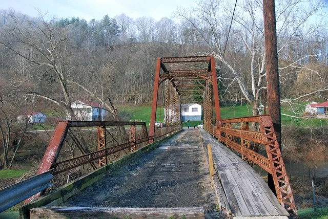 Burnsville Bridge over the Little Kanawha River at Burnsville, West Virginia .