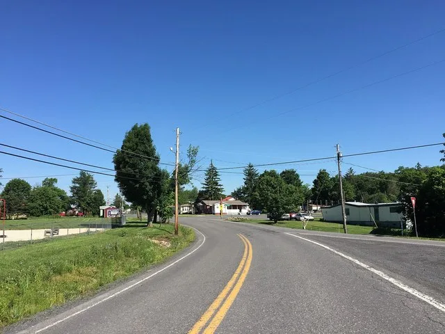 View north along West Virginia State Route 42 (Cottage Street) entering Elk Garden, Mineral County, West Virginia