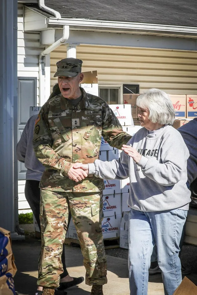 West Virginia National Guard Supports Mobile Food Pantry Distribution in Fort Gay
