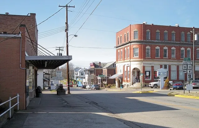 Main Street ( w:West Virginia Route 16 ) in w:Harrisville, West Virginia This is an image of a place or building that is listed on the National Register of Historic Places in the...