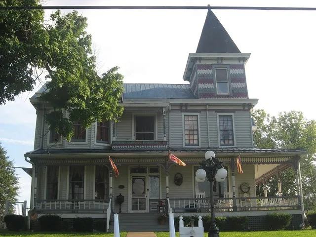Front of the Joseph S. Miller House , located at 748 Beech Street in Kenova , West Virginia , United States . Built in 1891, it is listed on the National Register of Historic Plac...