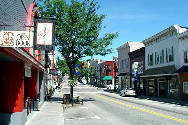 This is a photo of main st. in downtown Lewisburg, Greenbrier County, West Virginia.