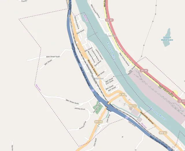 Carte OSM de Marmet (Virginie-Occidentale)
