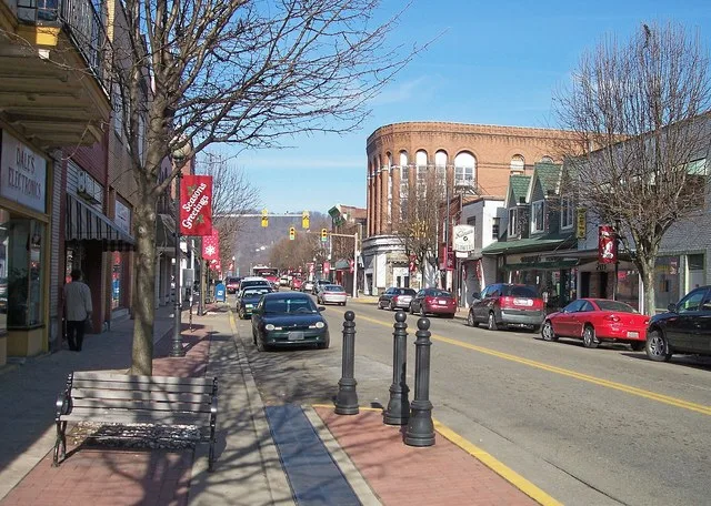 Jefferson Avenue in downtown Moundsville, West Virginia