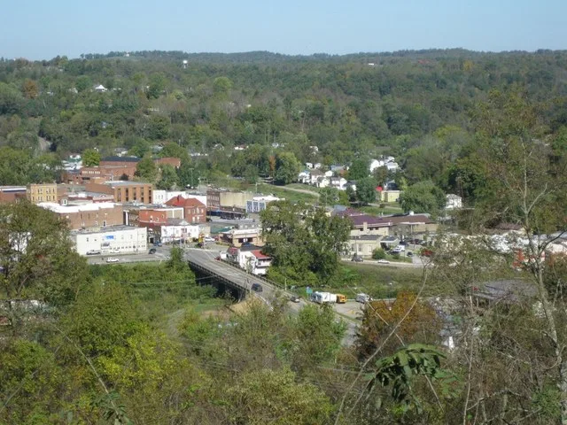 View of w:Spencer, West Virginia .