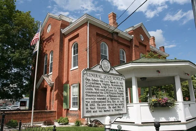 The historic 1881 Monroe County Courthouse in Union, West Virginia.