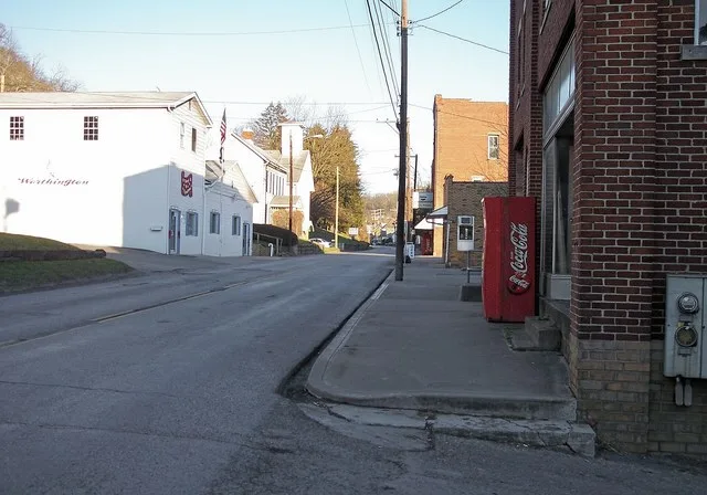 Main Street ( w:U.S. Route 19 ) in w:Worthington, West Virginia