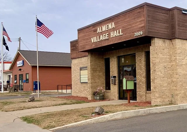 Original description: Almena Village Hall in Barron County, Wisconsin Comments: Cropped to the proper size to make it appear on the page preview on Wikipedia.