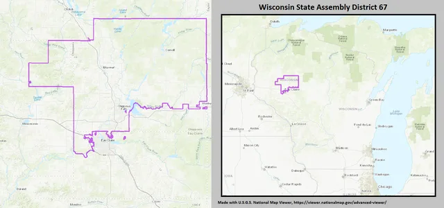 Wisconsin Assembly District 67, for the years 2022-2031, defined by the Wisconsin Supreme Court in the case Billie Johnson v. Wisconsin Elections Commission (2022).