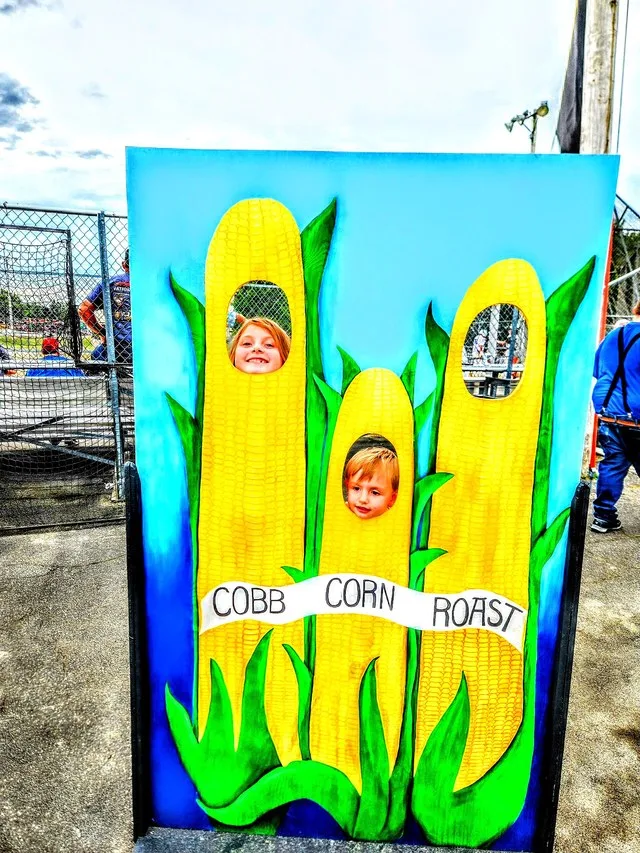Cobb, Wisconsin Corn Festival photo board