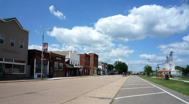 Downtown Colby, Wisconsin , USA.