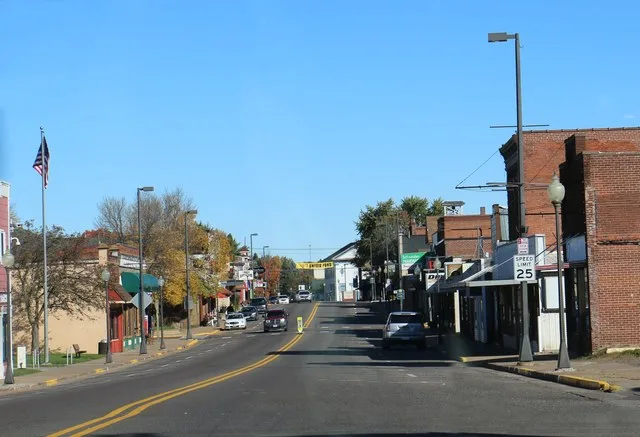 Downtown Cumberland, Wisconsin on US63