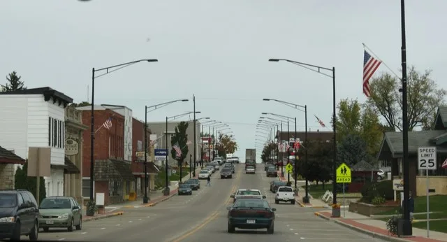 Looking north at downtown w:Fennimore, Wisconsin on w:U.S. Route 18 / w:U.S. Route 61 .