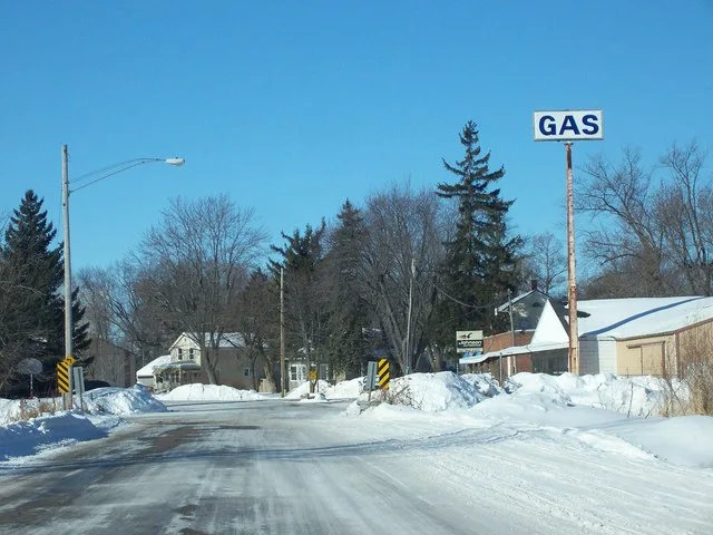 Looking west at w:Fremont, Waupaca County, Wisconsin .