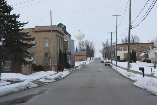 Looking north at downtown w:Lomira, Wisconsin This file was uploaded with Commonist .