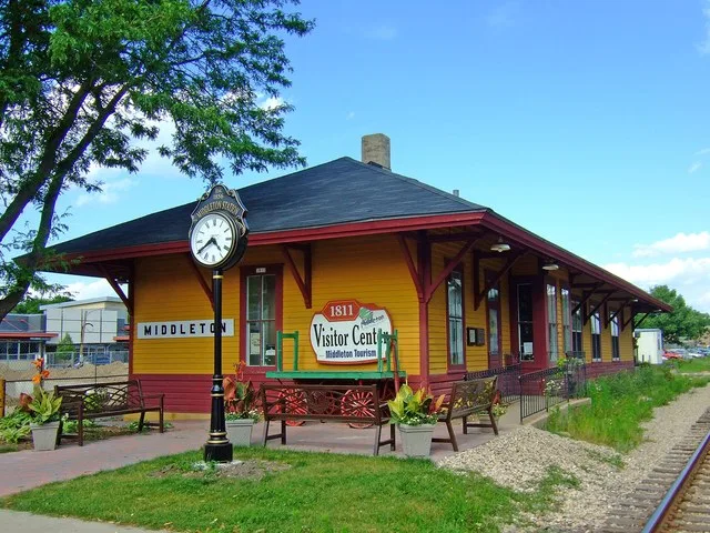 In 1856, a depot was built by the Milwaukee-Mississippi Railroad Company to serve the community then called Middleton Station. It was replaced by another depot which burned. The p...