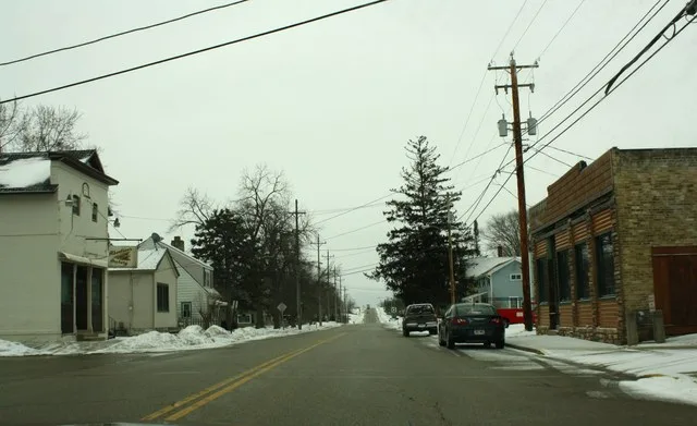 Looking south in Neosho, Wisconsin on Wisconsin Highway 67. This file was uploaded with Commonist .