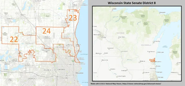 Wisconsin Senate District 8, for the years 2012-2021, defined in 2011 Wisc. Act 43